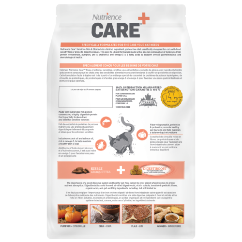 NUTRIENCE Care 5LB Sensitive Skin & Stomach 過敏皮膚及腸胃 全齡貓糧 (C2407) (EXP: 24/9月/2027) NUTRIENCE Care 5LB Sensitive Skin & Stomach 過敏皮膚及腸胃 全齡貓糧 (C2407) (EXP: 24/9月/2027)